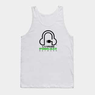 Classic Black Earplug Podcast Network Logo Design Tank Top